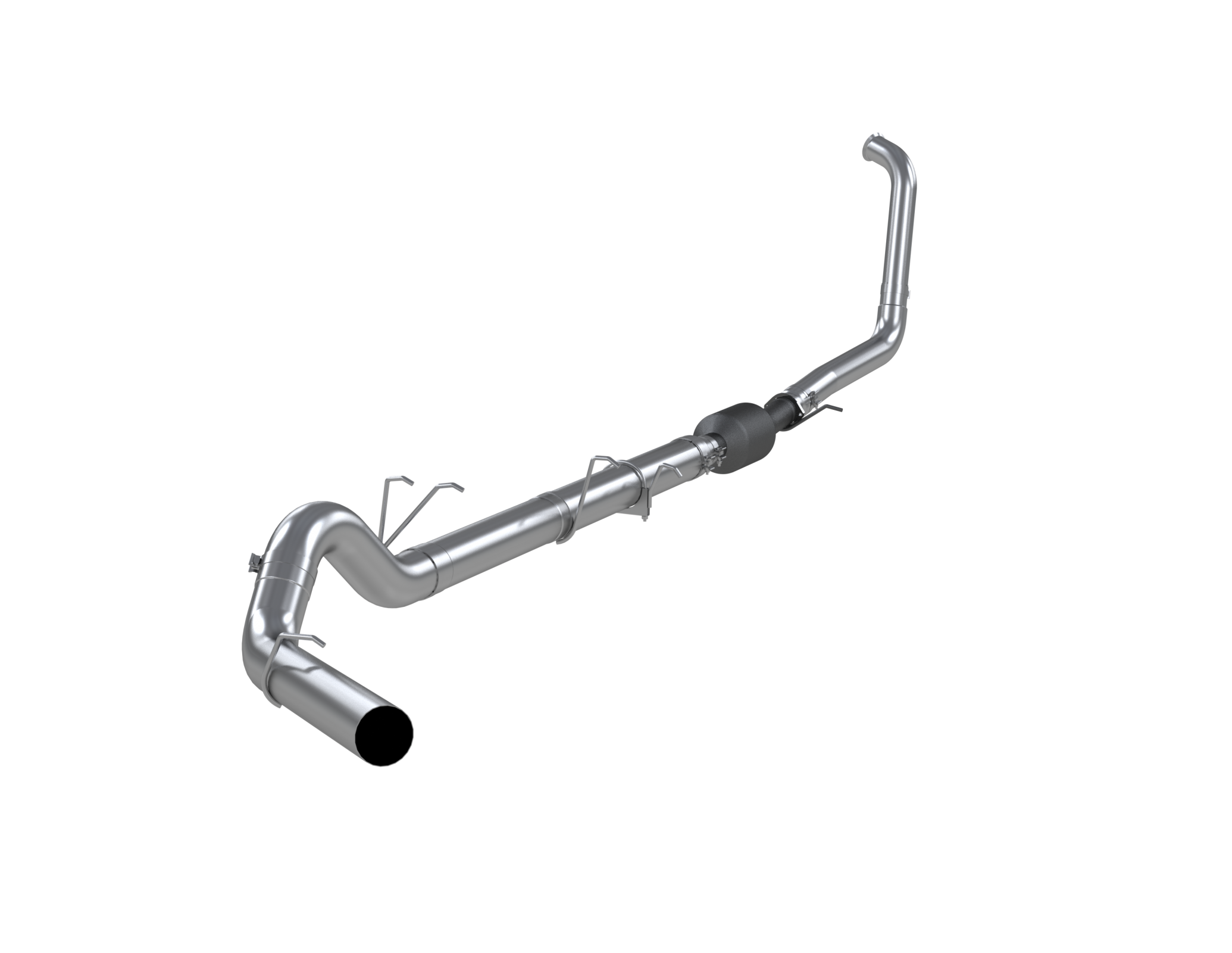MBRP S62240SLM - 5 Inch Turbo Back Single Side Exit No Muffler T409 Stainless Steel For 03-07 Ford F-250/350 6.0L, MBRP 1