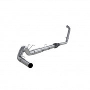 MBRP S62340P 5 Inch Turbo Back Stock Cat Single Side Exit Aluminized Steel