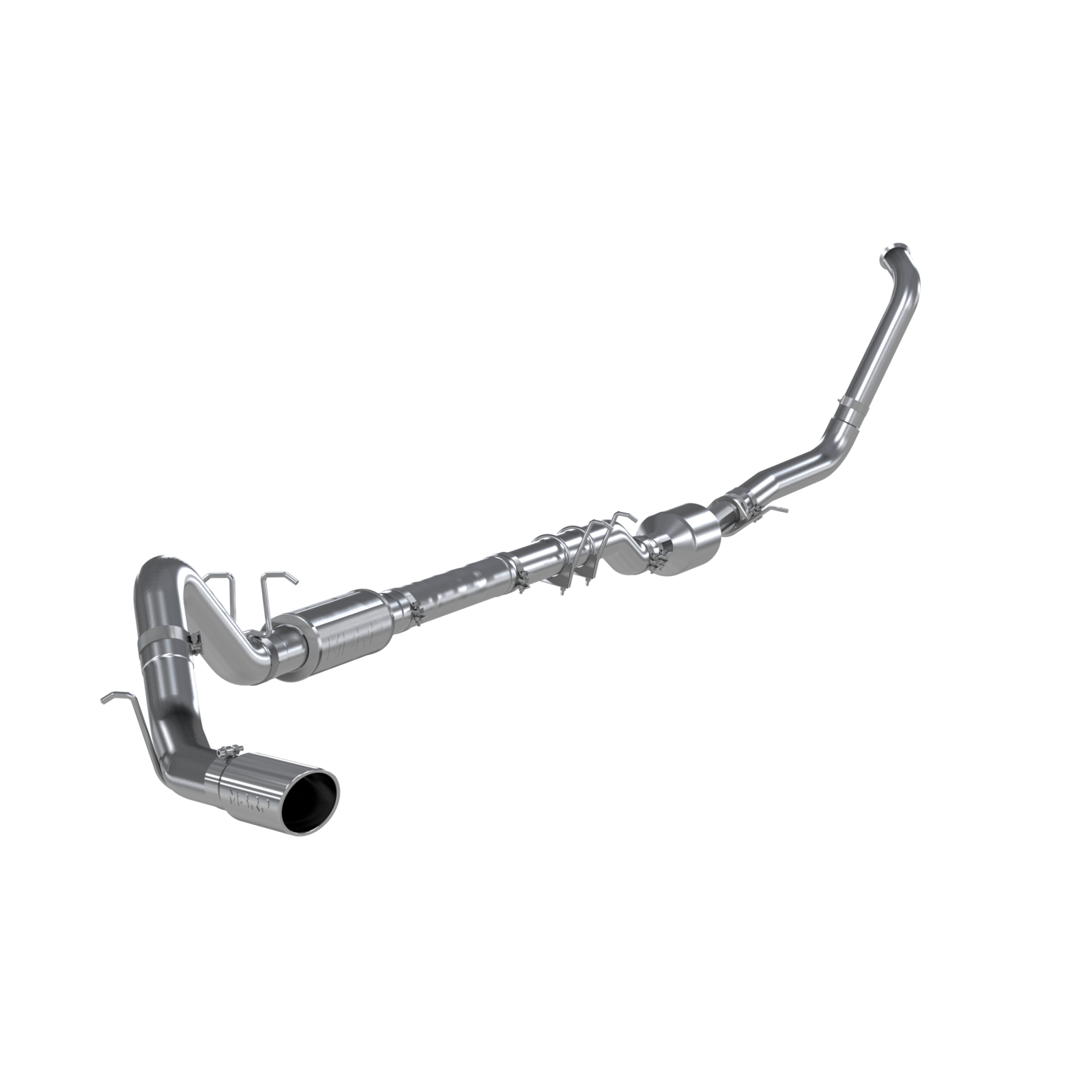 MBRP S6240AL - 4 Inch Exhaust System Kit Turbo Back For 03-07 Ford F-350/450/550 6.0L Single Side Exit Aluminized Steel MBRP 1