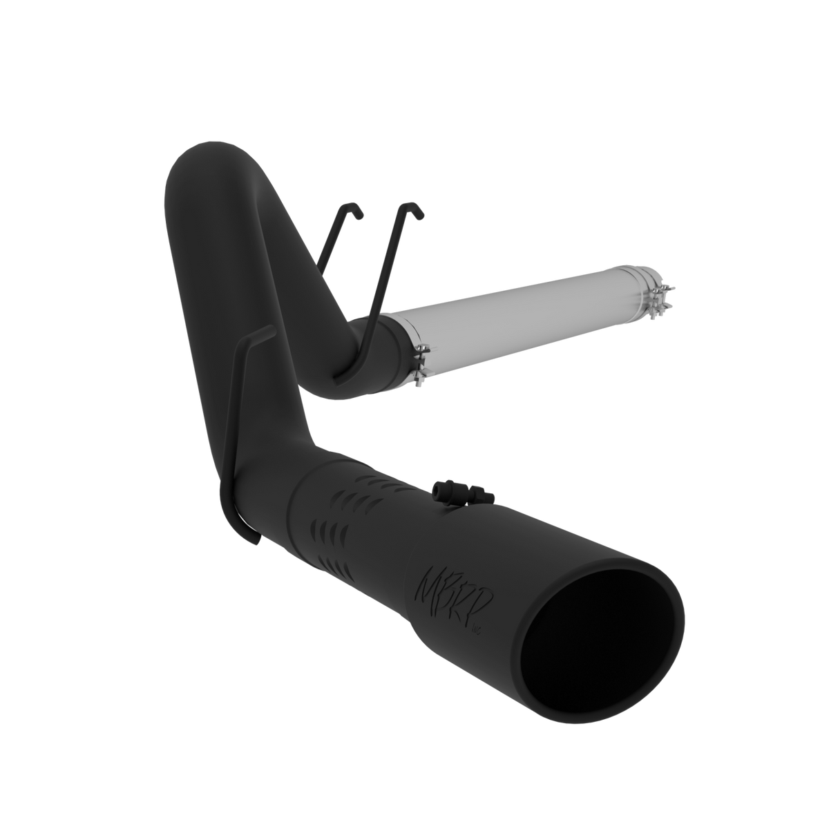 MBRP S6242BLK - 4 Inch Filter Back Single Side Exit Black Coated For 08-10 Ford F-250/350/450 6.4L Powerstroke MBRP 1