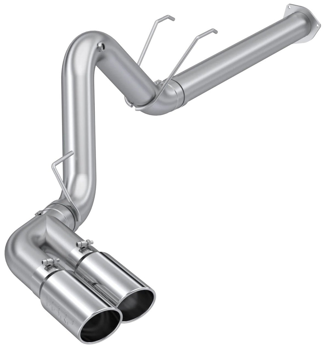 MBRP S6290409 - 4 Inch Filter Back Single Side Dual Exit T409 Stainless Steel For 17-Up Ford F-250/350/450 6.7L MBRP