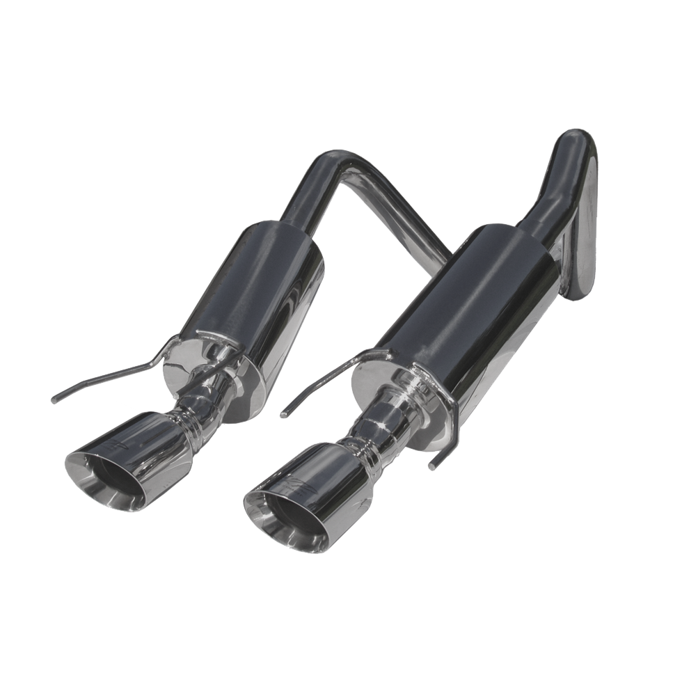 MBRP S7000304 - Dual Muffler Axle Back 4 Inch Round Dual Wall Tips T304 Stainless Steel For 05-08 Chevrolet Corvette MBRP 1