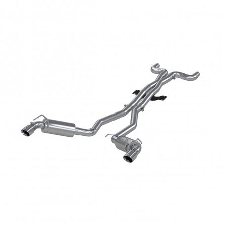 MBRP S7018409 - Dual Cat Back Exhaust System Round Tips T409 Stainless Steel For 10-15 Chevrolet Camaro, V8 6.2L 6 Speed MBRP 2