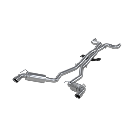 MBRP S7018409 - Dual Cat Back Exhaust System Round Tips T409 Stainless Steel For 10-15 Chevrolet Camaro, V8 6.2L 6 Speed MBRP 1