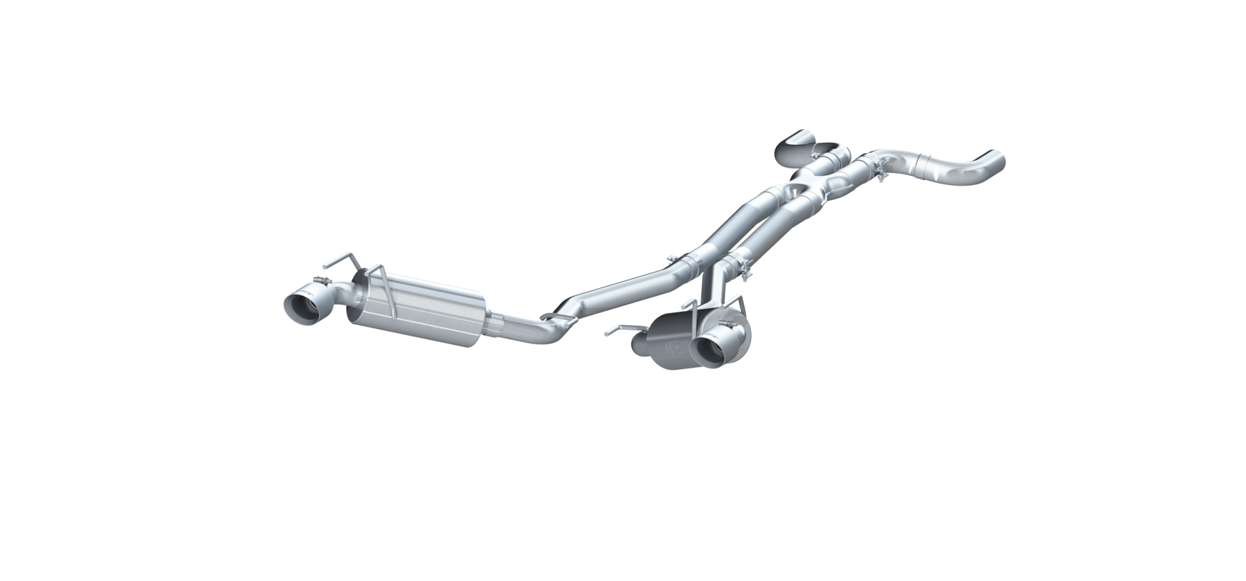 MBRP S7020409 - Dual Cat Back Exhaust System Round Tips T409 Stainless Steel For 10-15 Chevrolet Camaro, V6 3.6L MBRP