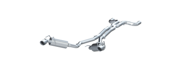 MBRP S7020409 - Dual Cat Back Exhaust System Round Tips T409 Stainless Steel For 10-15 Chevrolet Camaro, V6 3.6L MBRP