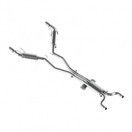 MBRP S7024409 3 Inch Dual Cat Back Exhaust System Round Tips T409 Stainless Steel