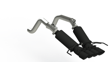 MBRP S7030BLK - Corvette 3 Inch Axle Back Dual Rear With Quad Tips Armor BLK Series For 14-19 Chevrolet Corvette MBRP