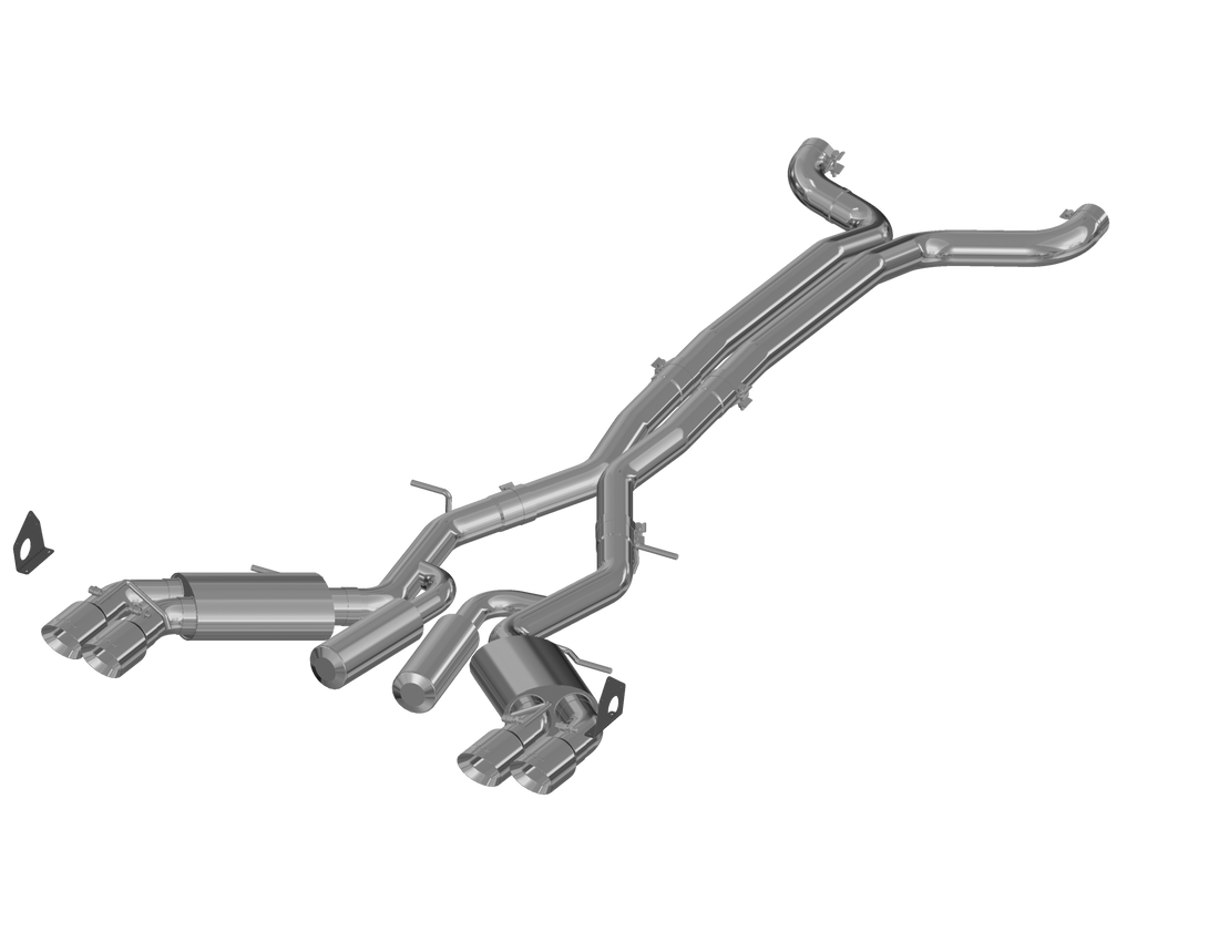 MBRP S7032409 3 Inch Cat Back Exhaust System Dual With Quad Tips Armor Plus Series