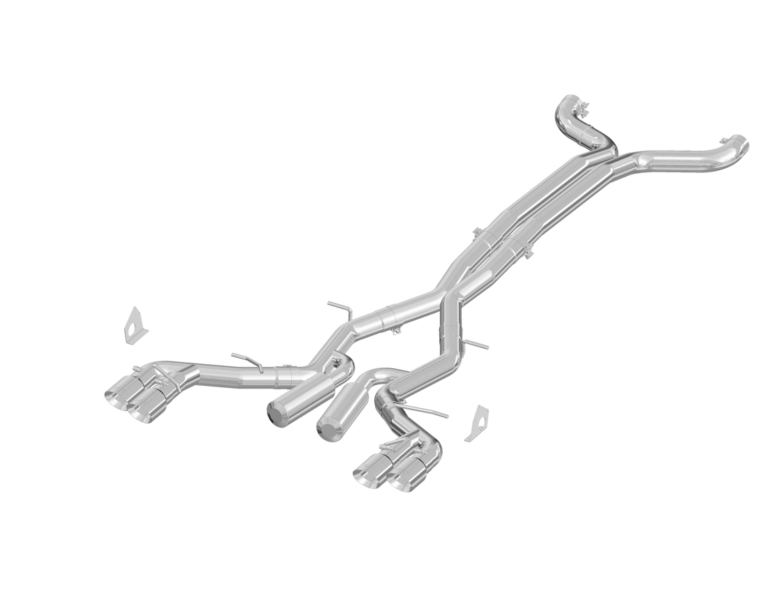MBRP S7033409 3 Inch Dual Cat Back Exhaust System Quad Tips T409 Stainless Steel Race Version
