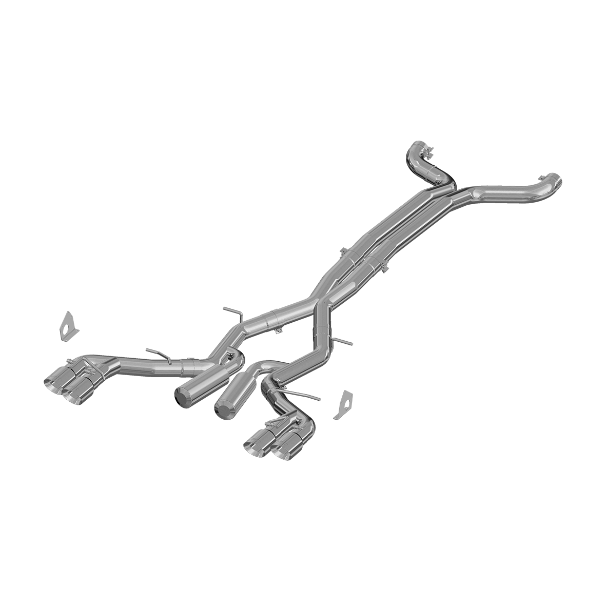 MBRP Exhaust MBRP S7033AL - 3 Inch Dual Cat Back Exhaust System Quad Tips Aluminized Steel Race Version For 16-24 Chevrolet Camaro, V8 6.2L 6 Speed Coupe Only 17-24 Chevrolet Camaro ZL1- Coupe Only MBRP