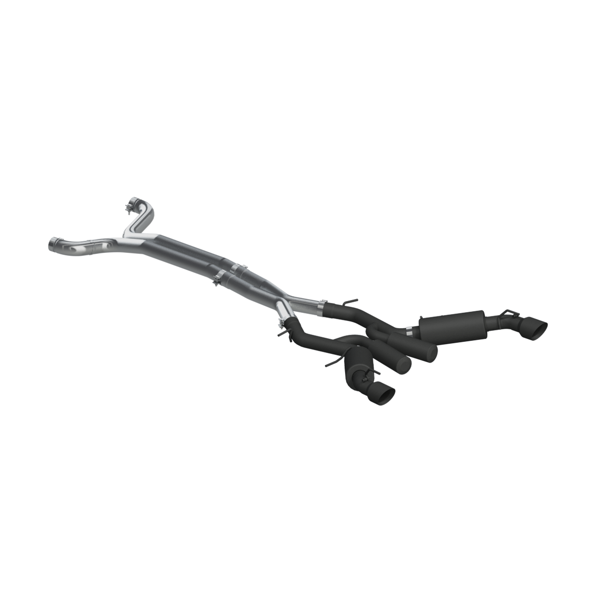 MBRP S7035BLK - Chevrolet 3 Inch Dual Cat Back Exhaust System Armor BLK Series For 16-24 Chevrolet Camaro SS 6 Speed Coupe Only MBRP 1