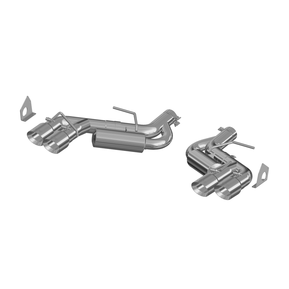 MBRP S7036409 - 3 Inch Dual Axle Back Quad Tips For 16-24 Camaro SS V8 6.2L 17-24 Camaro ZL1 T409 Stainless Steel MBRP