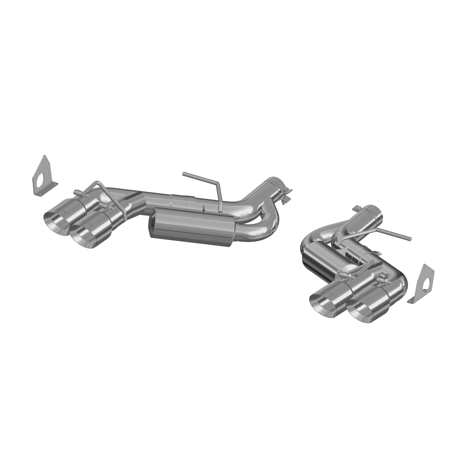 MBRP S7036409 - 3 Inch Dual Axle Back Quad Tips For 16-24 Camaro SS V8 6.2L 17-24 Camaro ZL1 T409 Stainless Steel MBRP