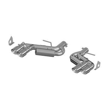 MBRP S7036AL - Chevrolet 3 Inch Dual Axle Back Quad Tips Aluminized Steel For 16-24 Chevrolet Camaro SS V8 6.2L 17-24 Chevrolet Camaro ZL1 MBRP