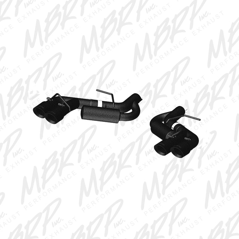 MBRP S7036BLK - 3 Inch Dual Axle Back Quad Tips Armor BLK For 16-24 Chevrolet Camaro SS V8 6.2L 17-24 Chevrolet Camaro ZL1 MBRP