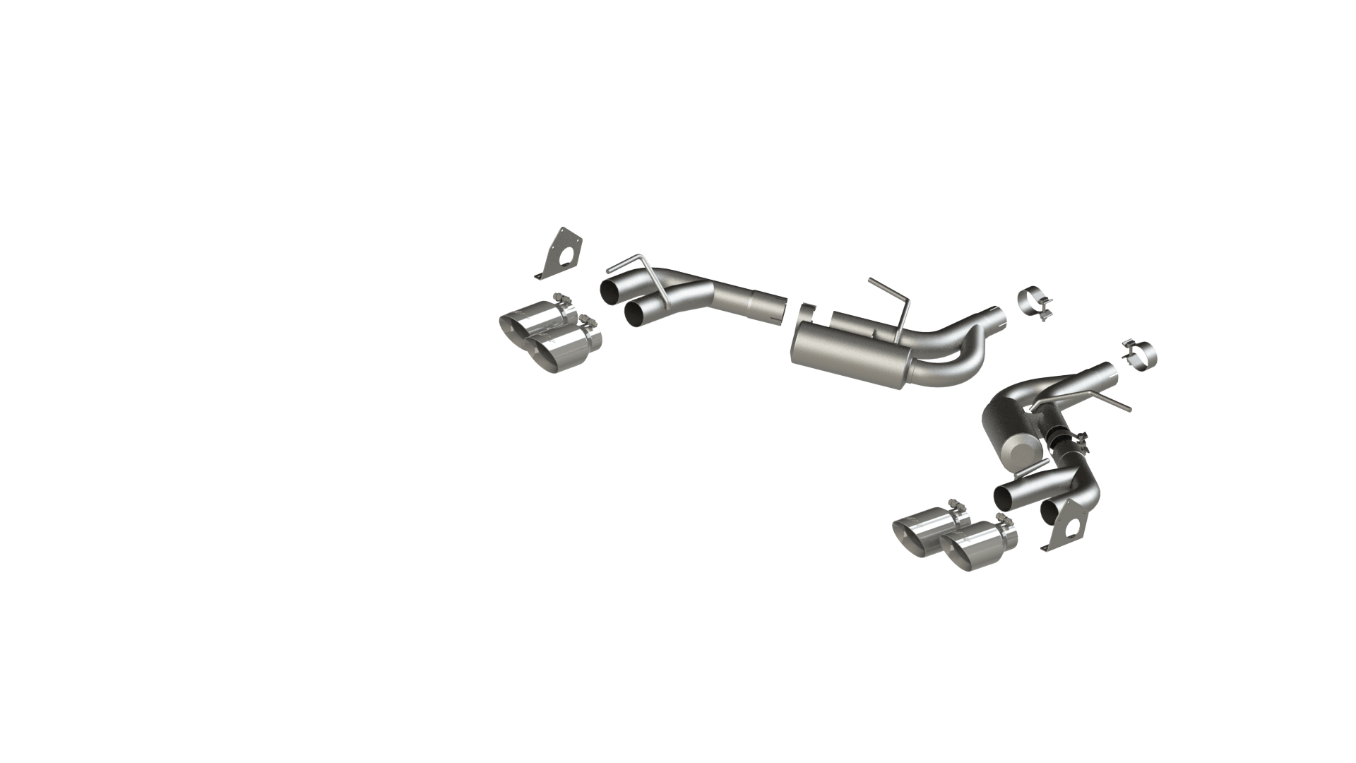 MBRP Exhaust MBRP S7039AL - Chevrolet 2.5 Inch Dual Axle Back NPP Armor Lite For 16-24 Chevrolet Camaro V6 3.6L MBRP