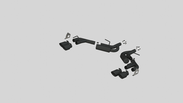 MBRP Exhaust MBRP S7039BLK - Exhaust Pipe 2.5 Inch Dual Axle Back NPP For 16-24 Camaro V6 3.6L With Quad 4 Inch Dual Wall Tips Black Coated MBRP
