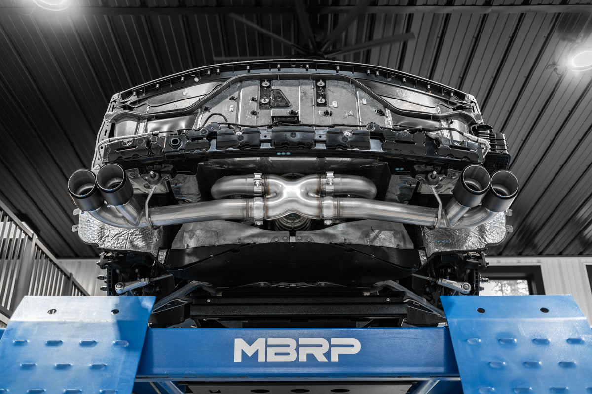 MBRP S70413CF - 20-Present Chevrolet Corvette C8 6.2L Armor Pro Cat-Back Active Exhaust System Quad Rear Outlet with Carbon Fiber Tips MBRP 5