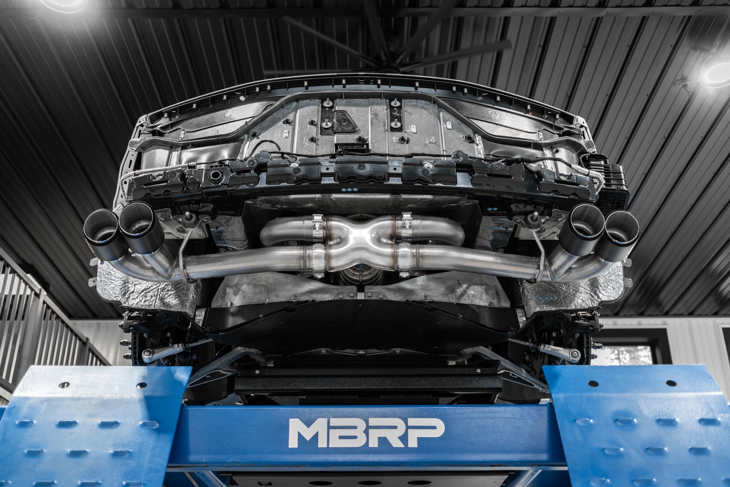 MBRP S70413CF - 20-Present Chevrolet Corvette C8 6.2L Armor Pro Cat-Back Active Exhaust System Quad Rear Outlet with Carbon Fiber Tips MBRP 5
