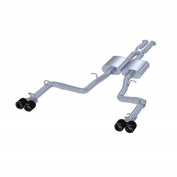 MBRP S71113CF - 15-23 Dodge Challenger T304 Stainless Steel 2.5 Inch Cat Back Dual Rear Exit with Carbon Fiber Tips Exhaust System MBRP