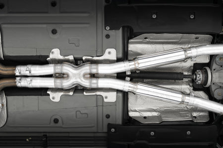 MBRP S7113AL - 15-23 Dodge Challenger Aluminized Steel 3 Inch Dual Cat Back Quad Tips (Street Version) Exhaust System MBRP 2