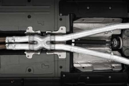 MBRP S7114AL - 15-23 Dodge Challenger Aluminized Steel 3 Inch Dual Cat Back Quad Tips (Race Version) Exhaust System MBRP 2