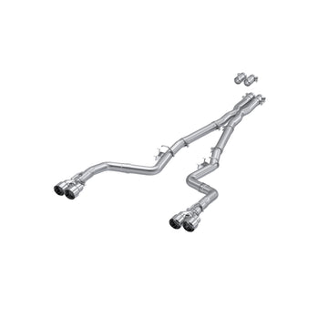 MBRP S7114AL - 15-23 Dodge Challenger Aluminized Steel 3 Inch Dual Cat Back Quad Tips (Race Version) Exhaust System MBRP 1