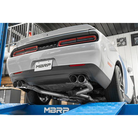 MBRP S7115AL - 2015-2016 Dodge Challenger Aluminized Steel 3 Inch Dual Rear Cat-Back Quad Tips (Street Version) Exhaust System MBRP 2