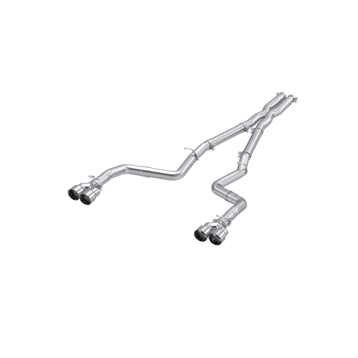 MBRP S7116AL - 2015-2016 Dodge Challenger Aluminized Steel 3 Inch Dual Rear Cat-Back Quad Tips (Race Version) Exhaust System MBRP 1