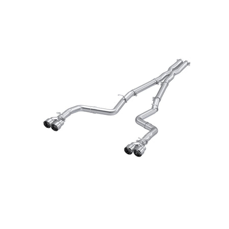MBRP S7116AL - 2015-2016 Dodge Challenger Aluminized Steel 3 Inch Dual Rear Cat-Back Quad Tips (Race Version) Exhaust System MBRP 1