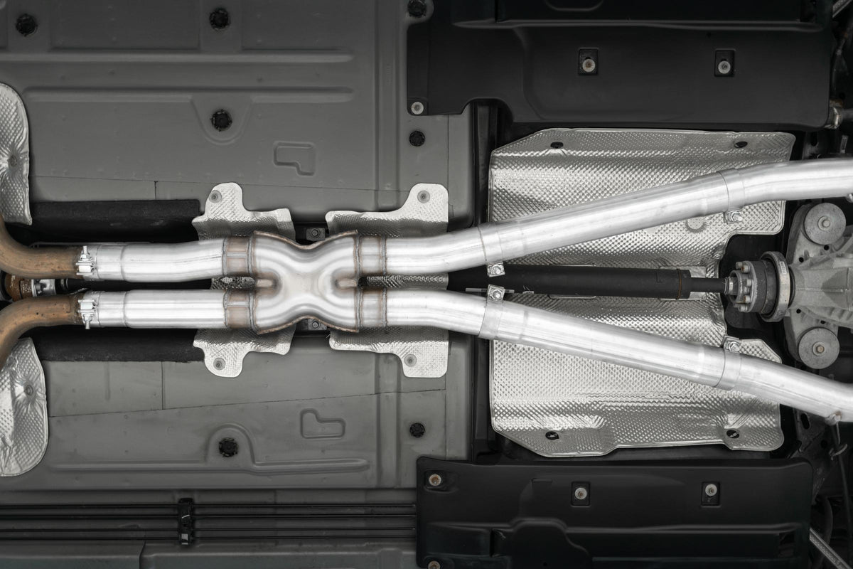 MBRP S7116AL - 2015-2016 Dodge Challenger Aluminized Steel 3 Inch Dual Rear Cat-Back Quad Tips (Race Version) Exhaust System MBRP 3