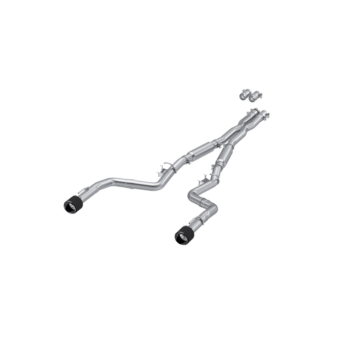 MBRP S71173CF - T304 Stainless Steel 3.0 Inch Cat-Back Dual Rear Street Profile with Dual Carbon Fiber Tips 15-23 Dodge Charger MBRP 1