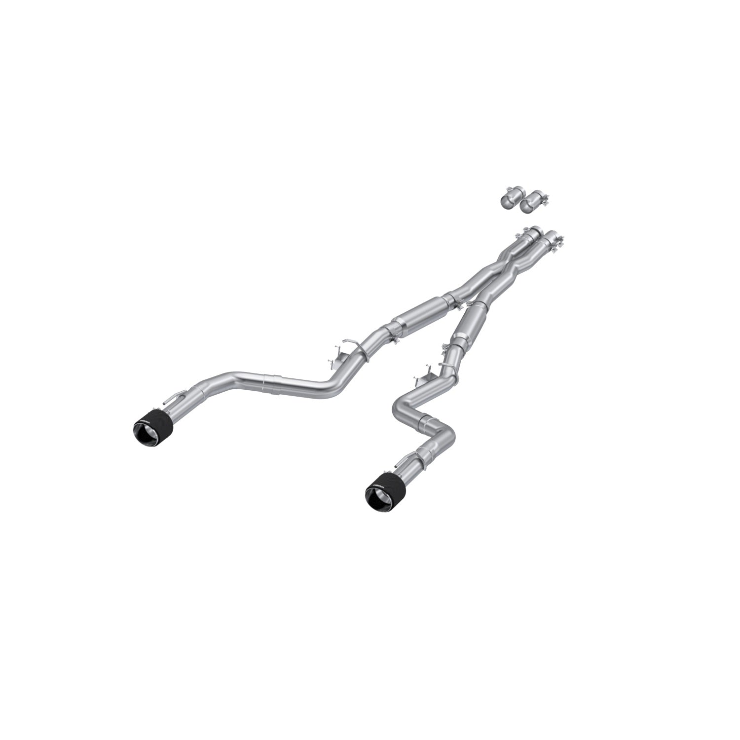 MBRP S71173CF - T304 Stainless Steel 3.0 Inch Cat-Back Dual Rear Street Profile with Dual Carbon Fiber Tips 15-23 Dodge Charger MBRP 1