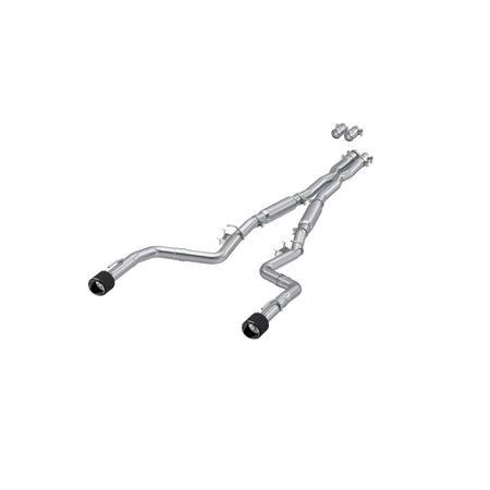 MBRP S71173CF - T304 Stainless Steel 3.0 Inch Cat-Back Dual Rear Street Profile with Dual Carbon Fiber Tips 15-23 Dodge Charger MBRP 1