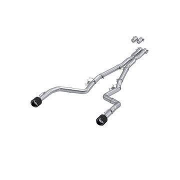 MBRP S71183CF - T304 Stainless Steel 3.0 Inch Cat-Back Dual Rear Race Profile with Dual Carbon Fiber Tips 15-23 Dodge Charger MBRP