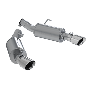 MBRP S7200304 - Dual Mufflers Axle Back Split Rear T304 Stainless Steel For 05-10 Ford Mustang GT 4.6L MBRP 1