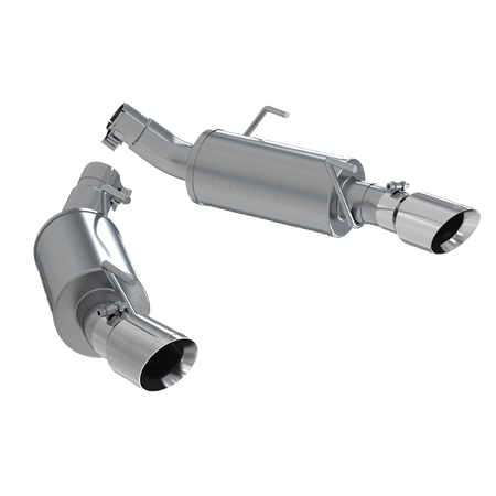 MBRP S7200304 - Dual Mufflers Axle Back Split Rear T304 Stainless Steel For 05-10 Ford Mustang GT 4.6L MBRP 1