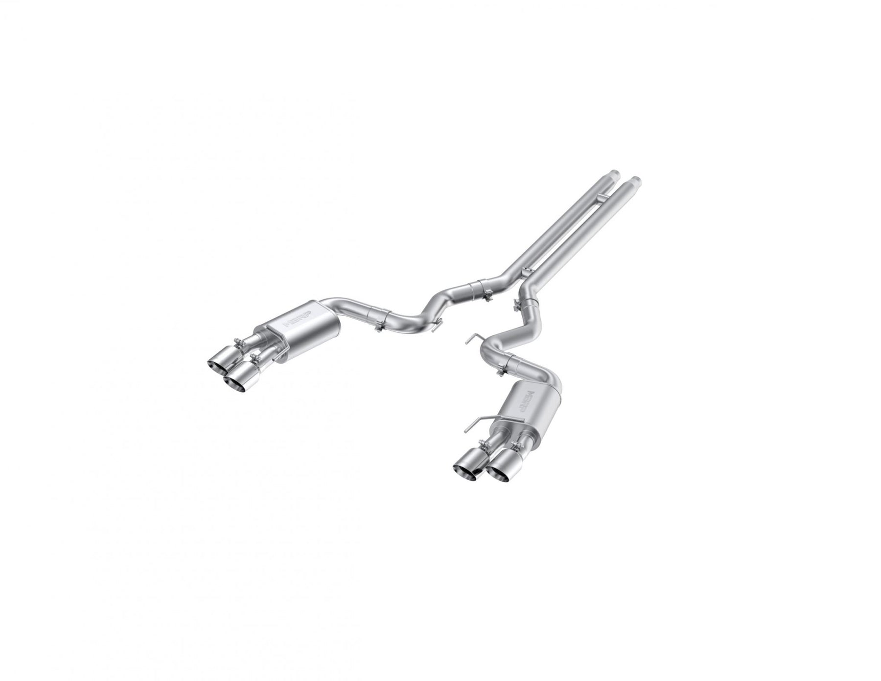 MBRP S7205304 - 3 Inch Cat Back Exhaust System For 18-23 Ford Mustang GT 5.0L With Quad 4 Inch Dual Wall Tips Street Version T304 Stainless Steel MBRP 1