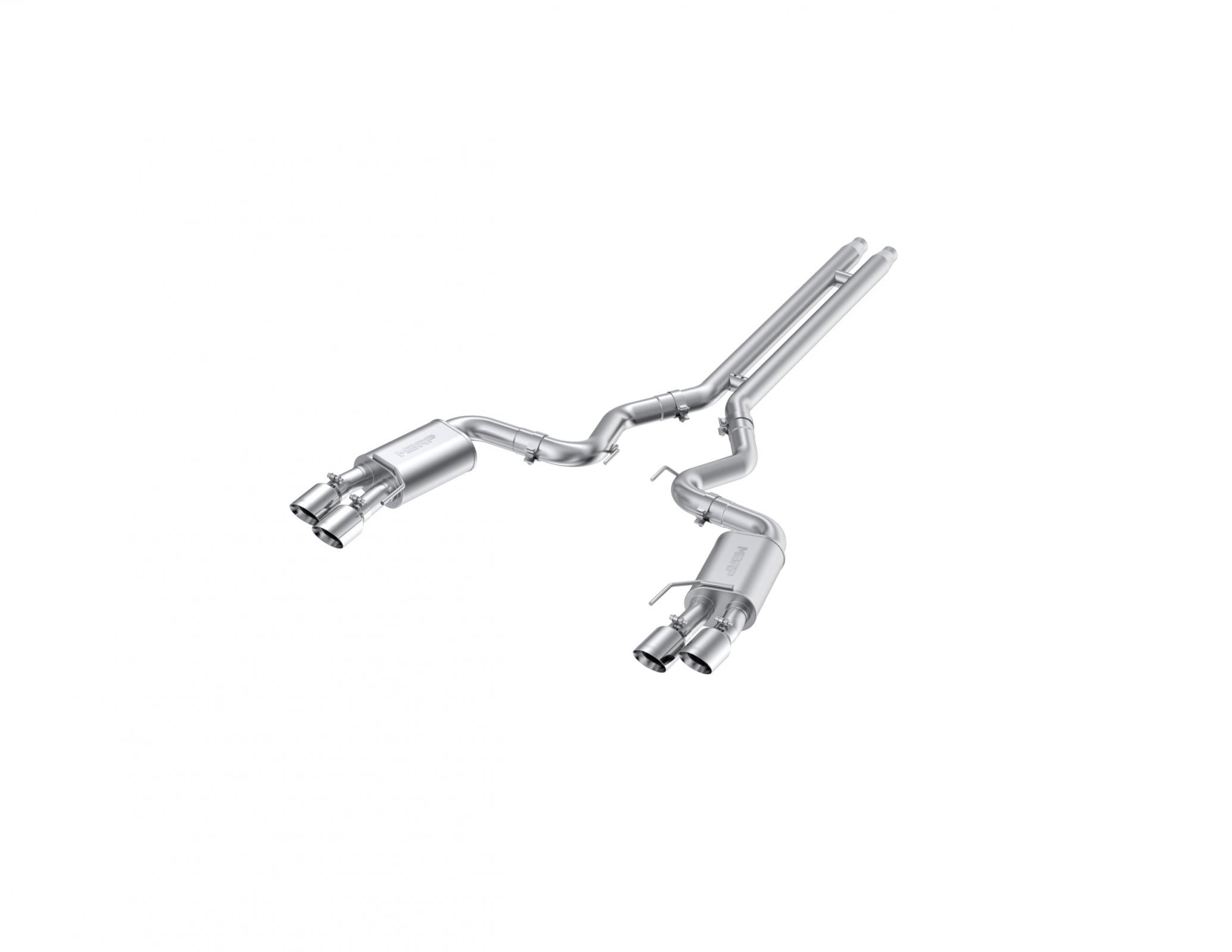 MBRP S7205304 - 3 Inch Cat Back Exhaust System For 18-23 Ford Mustang GT 5.0L With Quad 4 Inch Dual Wall Tips Street Version T304 Stainless Steel MBRP 1