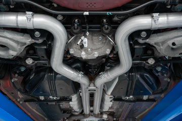 MBRP S7205BLK - 3 Inch Cat Back Exhaust System For 18-23 Ford Mustang GT 5.0L With Quad 4 Inch Dual Wall Tips Street Version Black Coated MBRP 1