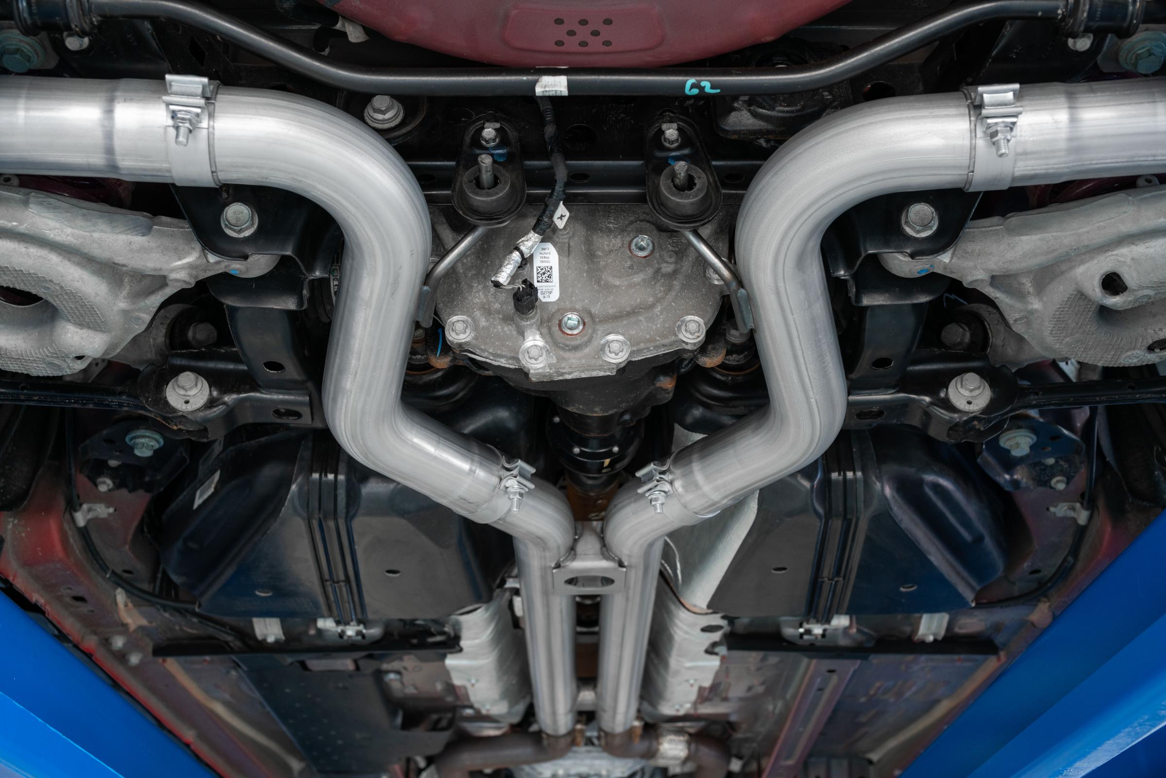 MBRP S7205BLK - 3 Inch Cat Back Exhaust System For 18-23 Ford Mustang GT 5.0L With Quad 4 Inch Dual Wall Tips Street Version Black Coated MBRP 1