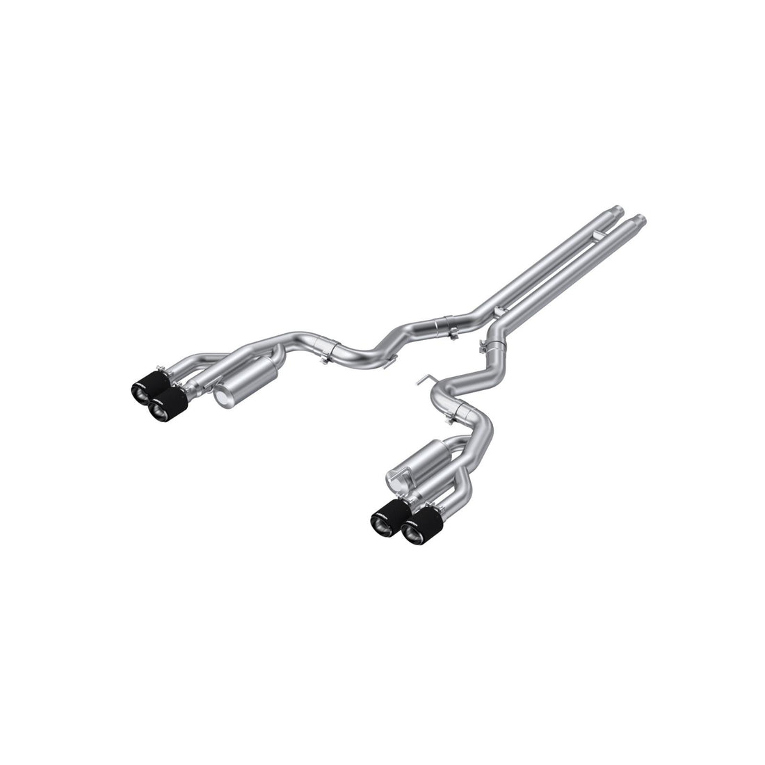 MBRP S72073CF T304 Stainless Steel 3 Inch Cat-Back Dual Rear Quad Carbon Fiber Tips Race Version