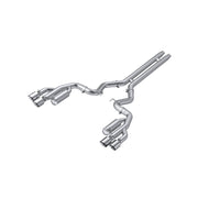 MBRP S7207AL 3 Inch Cat Back Exhaust System Quad 4 Inch Dual Wall Tips Aluminized Steel