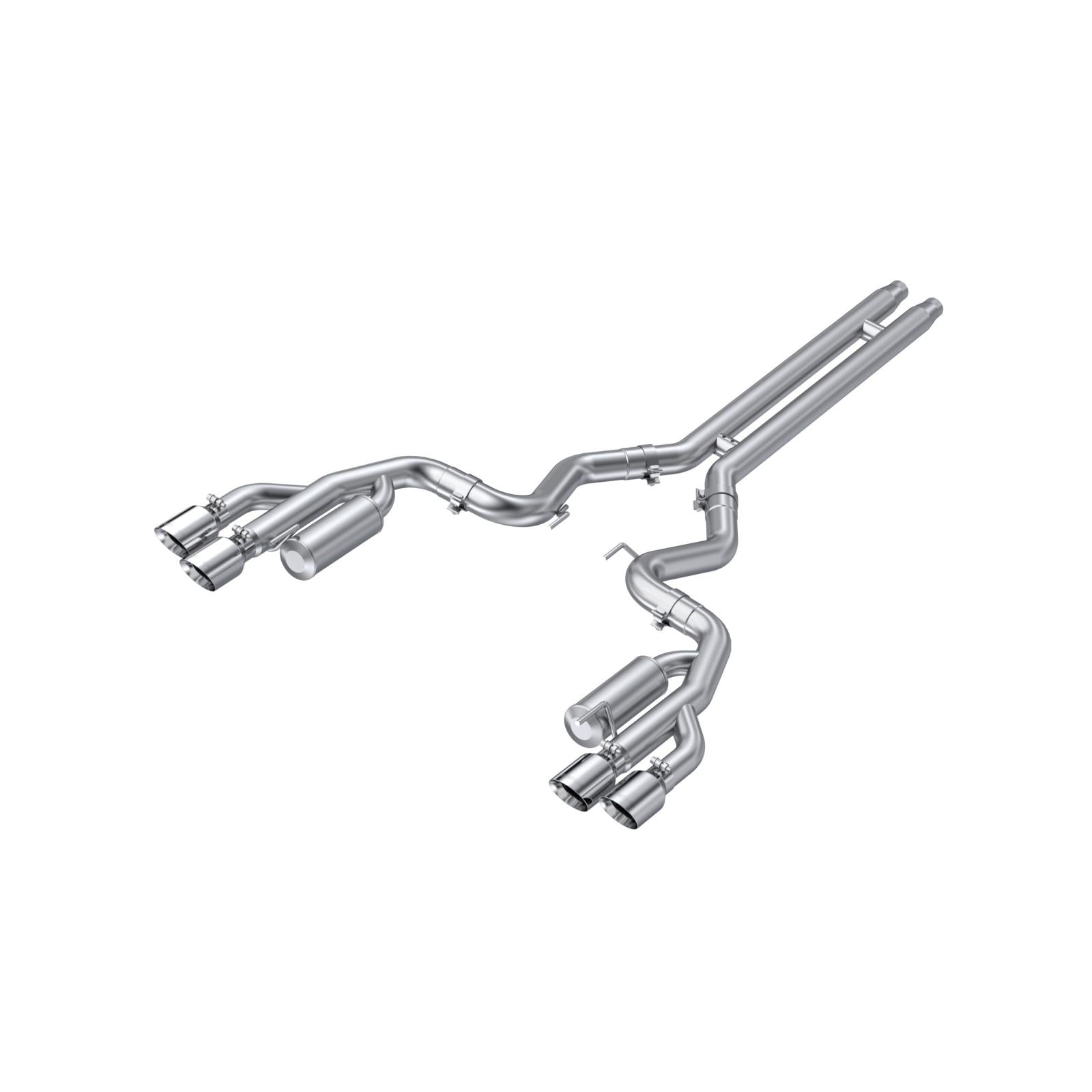 MBRP S7207AL 3 Inch Cat Back Exhaust System Quad 4 Inch Dual Wall Tips Aluminized Steel