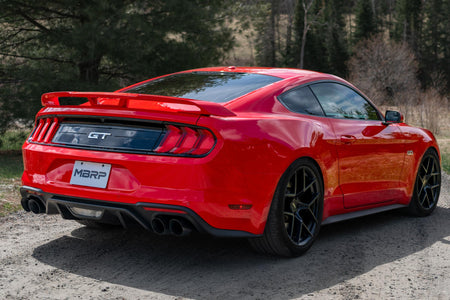 MBRP S7207BLK - 3 Inch Cat Back Exhaust System For 18-23 Ford Mustang GT 5.0L With Quad 4 Inch Dual Wall Tips Race Version Black Coated MBRP 2