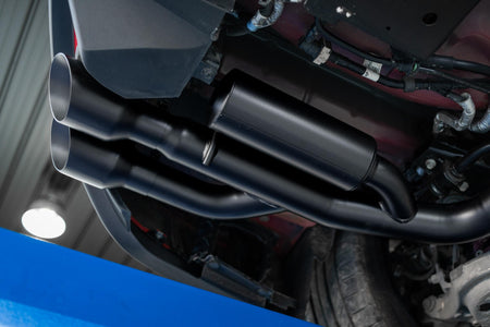 MBRP S7207BLK - 3 Inch Cat Back Exhaust System For 18-23 Ford Mustang GT 5.0L With Quad 4 Inch Dual Wall Tips Race Version Black Coated MBRP 4