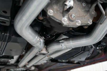 MBRP S7207BLK - 3 Inch Cat Back Exhaust System For 18-23 Ford Mustang GT 5.0L With Quad 4 Inch Dual Wall Tips Race Version Black Coated MBRP 5