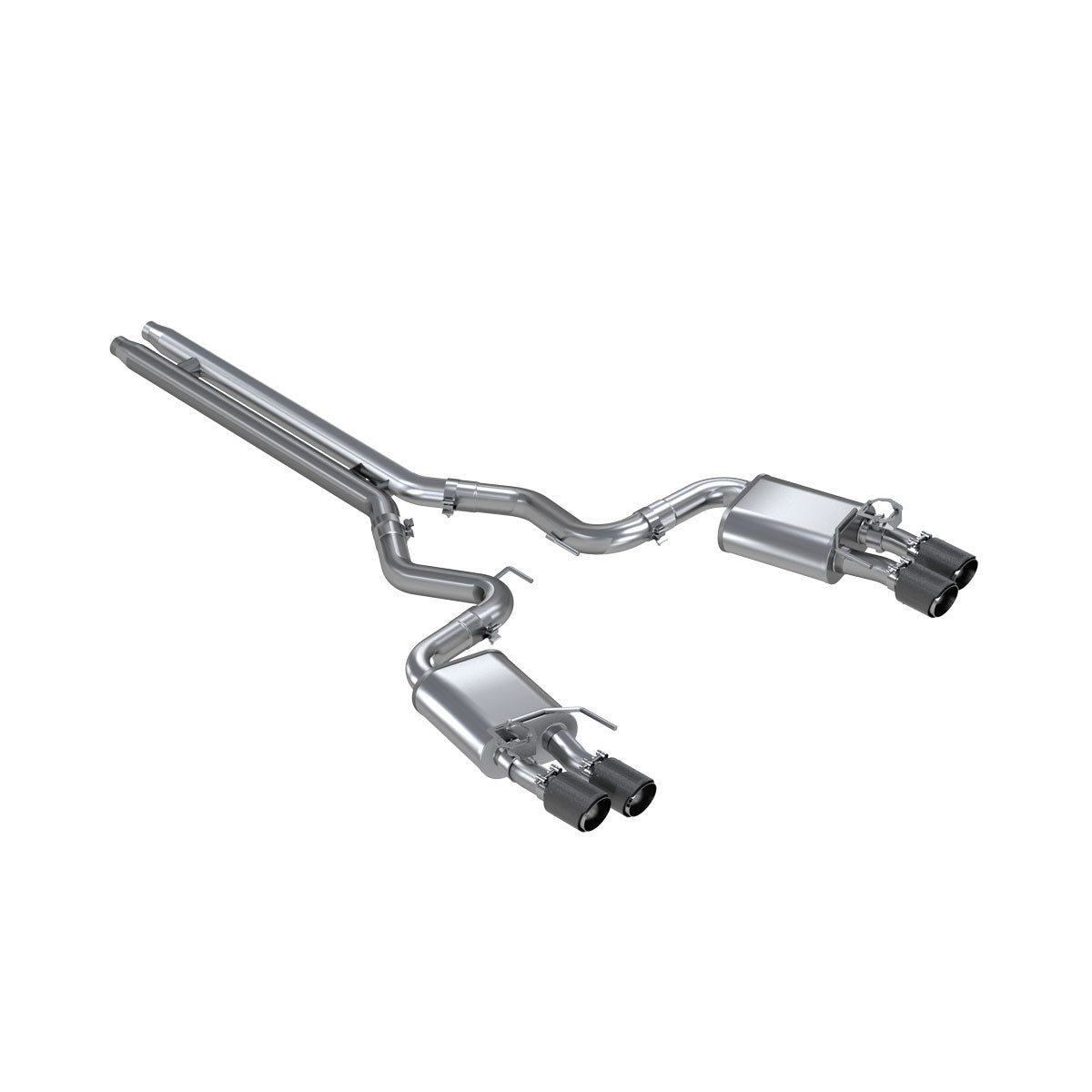 MBRP S72093CF - MBRP 3 Inch Cat-Back Active Exhaust With Carbon Fiber Tips Armor Pro Series For 18-23 Ford Mustang GT 5.0L MBRP
