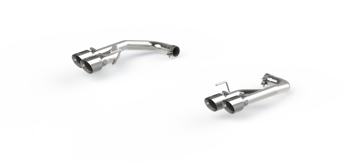 MBRP S7211304 - Exhaust Pipe 2.5 Inch Axle Back With Quad 4 Inch Dual Wall Tips For 18-23 Ford Mustang GT 5.0L Non Active Exhaust T304 Stainless Steel MBRP 1